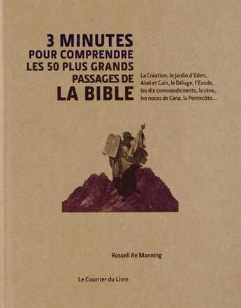 Couverture du livre « 3 minutes pour comprendre les 50 passages essentiels de la Bible » de Russell Re Manning aux éditions Courrier Du Livre