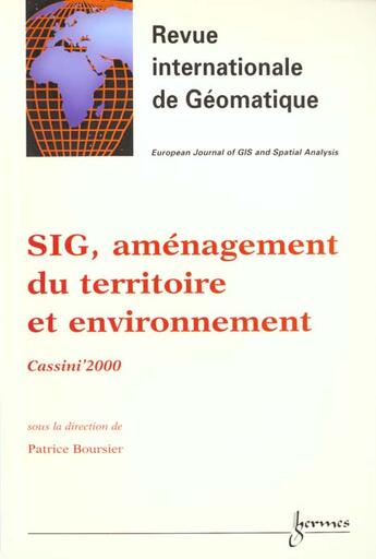 Couverture du livre « Sig Amenagement Du Territoire Et Environnement » de Boursier aux éditions Hermes Science Publications