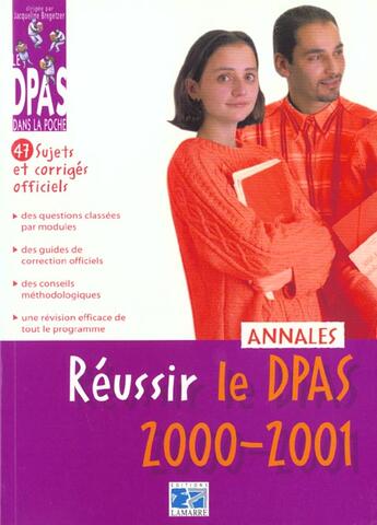 Couverture du livre « Reussir le dpas 2000-2001 » de  aux éditions Lamarre