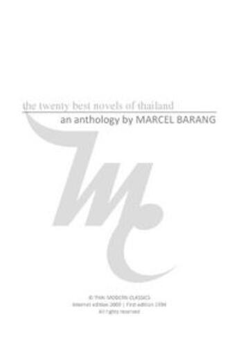 Couverture du livre « The twenty best novels of Thailand » de Marcel Barang aux éditions Thaifiction Publishing