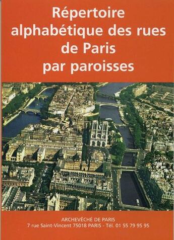 Couverture du livre « Répertoire alphabétique des rues de Paris par paroisse » de  aux éditions Cidr