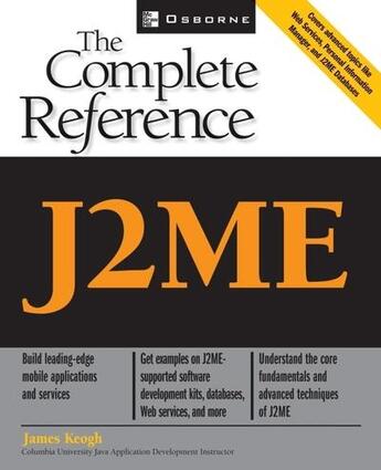 Couverture du livre « J2me » de Keogh James Edward aux éditions Mcgraw-hill Education