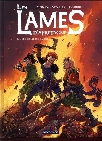 Couverture du livre « Les lames d'Apretagne Tome 2 : l'étincelle du savoir » de Noe Monin et Luc Venries et Yoann Courric aux éditions Casterman