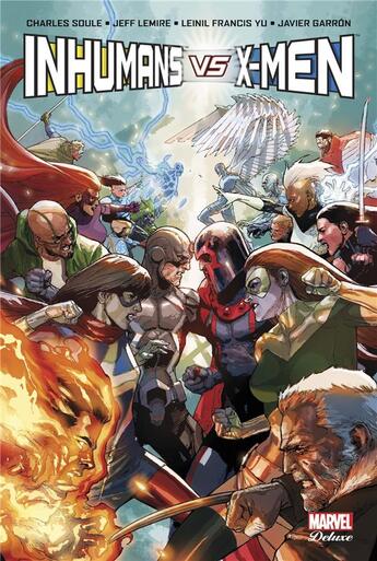 Couverture du livre « Inhumans vs X-Men » de Leinil Francis Yu et Charles Soule et Jeff Lemire et Javier Garron aux éditions Panini