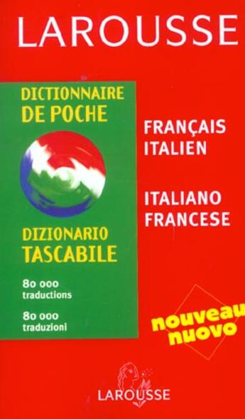 Couverture du livre « Larousse de poche ; francais-italien / italiano-francese (édition 2003) » de  aux éditions Larousse