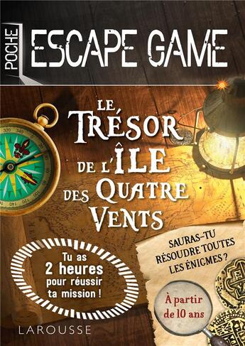 Couverture du livre « Le trésor de l'île des Quatre Vents » de Gilles Saint-Martin aux éditions Larousse