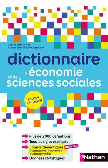 Couverture du livre « Dictionnaire D'Economie Et De Sciences Sociales - Ne » de  aux éditions Nathan