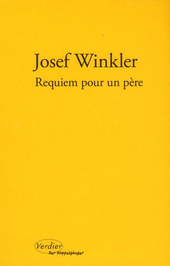 Couverture du livre « Requiem pour un père » de Josef Winkler aux éditions Verdier