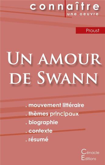 Couverture du livre « Un amour de Swann, de Marcel Proust » de  aux éditions Editions Du Cenacle