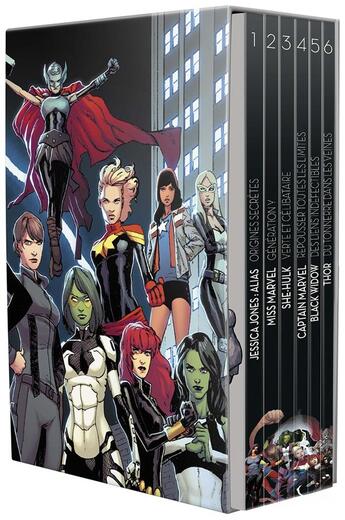 Couverture du livre « Coffret marvel super-heroines - compte ferme » de  aux éditions Panini