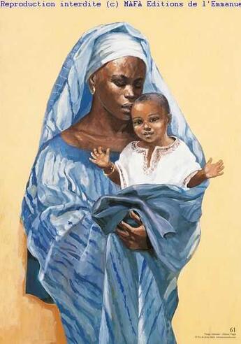 Couverture du livre « Vierge africaine, mini-poster vie de jesus mafa » de  aux éditions Emmanuel