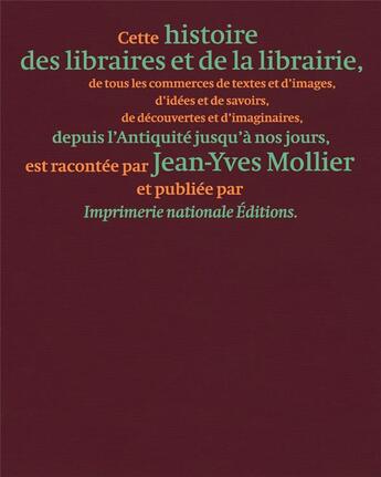 Couverture du livre « Histoire des libraires et de la librairie de l'Antiquité jusqu'à nos jours » de Jean-Yves Mollier aux éditions Actes Sud