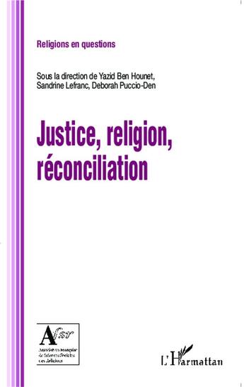 Couverture du livre « Justice, religion, réconciliation » de  aux éditions L'harmattan