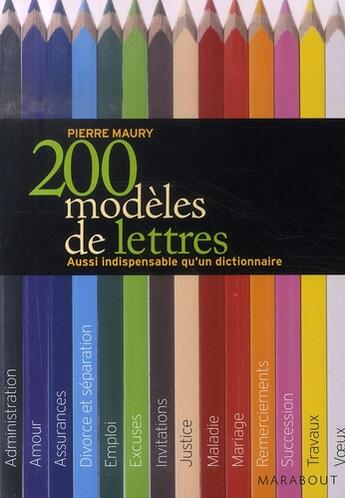 Couverture du livre « 200 modèles de lettres » de Maury-P aux éditions Marabout