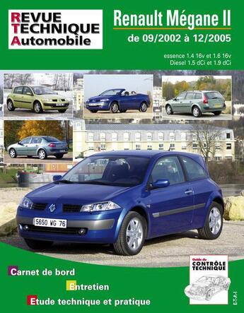 Couverture du livre « RTA 121.1 ; renault, mégane 2 essence et diesel » de Etai aux éditions Etai