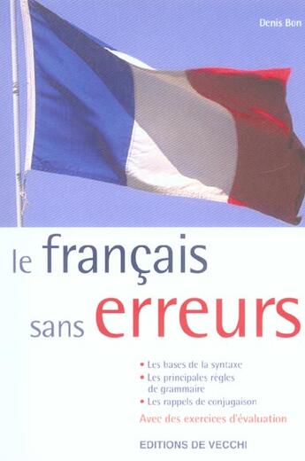 Couverture du livre « Francais sans erreur (le) » de Bon aux éditions De Vecchi