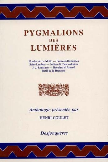 Couverture du livre « Pygmalions des lumieres » de  aux éditions Desjonqueres