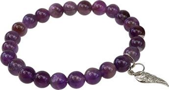 Couverture du livre « Bracelet amethyste perles rondes 8 mm et breloque aile d'ange » de  aux éditions Dg-exodif