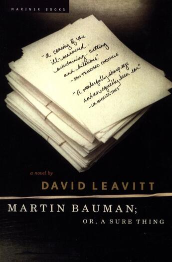 Couverture du livre « Martin Bauman » de David Leavitt aux éditions Houghton Mifflin Harcourt