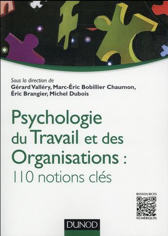 Couverture du livre « Psychologie du travail et des organisations ; 110 notions clés » de Michel Dubois et Marc-Eric Bobillier-Chaumon et Eric Brangier et Gerard Vallery aux éditions Dunod