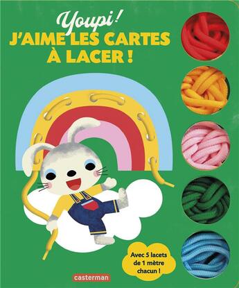 Couverture du livre « Youpi ! j'aime les cartes a lacer » de Sylvia Takken aux éditions Casterman