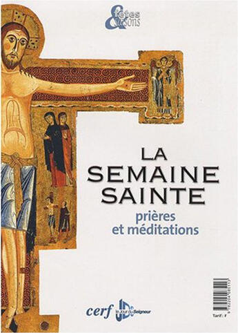 Couverture du livre « La semaine sainte » de Ledoux Francois-Xavi aux éditions Cerf