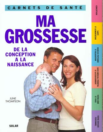 Couverture du livre « Carnets De Sante ; Ma Grossesse » de June Thompson aux éditions Solar