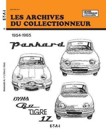 Couverture du livre « Panhard dyna z - pl 17 et tigre 17 (54/65) n 18 » de Etai aux éditions Etai