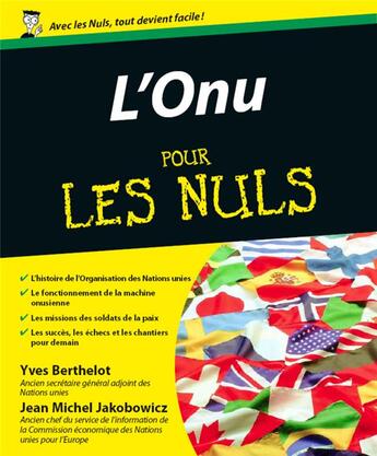 Couverture du livre « L'ONU pour les nuls » de Yves Berthelot aux éditions First