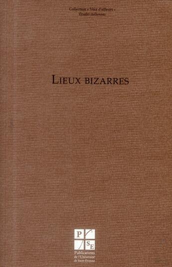 Couverture du livre « Lieux bizarres » de Agnes Morini aux éditions Pu De Saint Etienne