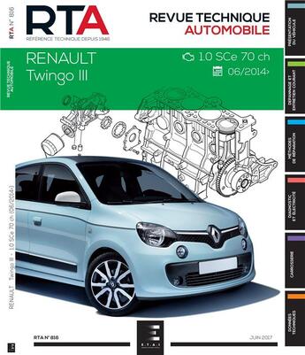 Couverture du livre « Rta 816 Twingo Iii : 1.0i (71 Ch) (Depuis 2014) » de  aux éditions Etai