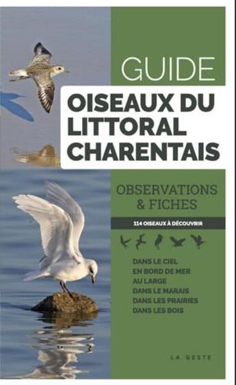 Couverture du livre « Oiseaux du littoral charentais ; guide » de Thomas Brosset aux éditions Geste