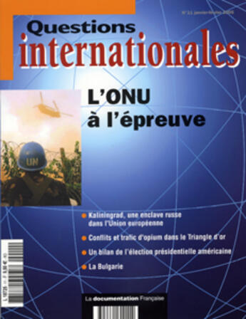 Couverture du livre « L'ONU à l'épreuve » de  aux éditions Documentation Francaise