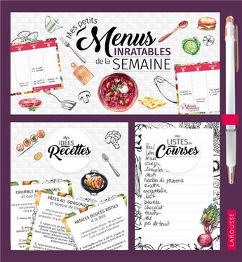 Couverture du livre « Mes petits menus inratables de la semaine » de  aux éditions Larousse