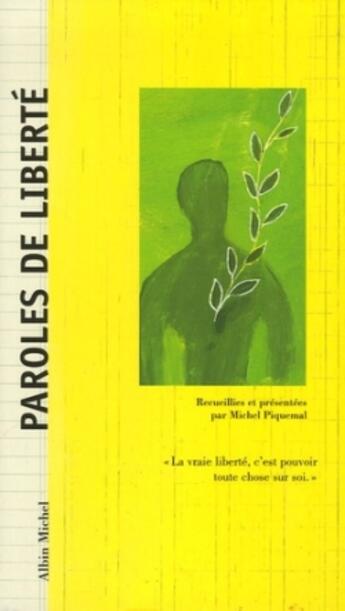 Couverture du livre « Paroles de liberté » de Herve Tullet aux éditions Albin Michel