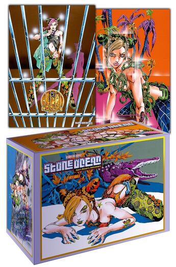 Couverture du livre « Jojo's bizarre adventure - saison 6 ; stone ocean : coffret Intégrale » de Hirohiko Araki aux éditions Delcourt