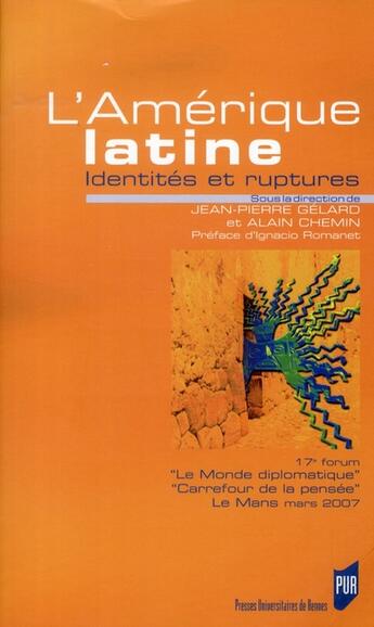 Couverture du livre « Amerique latine » de Gelard J P aux éditions Pu De Rennes