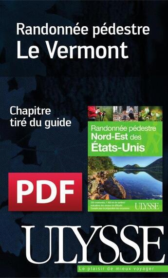 Couverture du livre « Randonnée pédestre ; le Vermont » de  aux éditions Ulysse