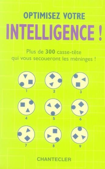 Couverture du livre « Optimisez votre intelligence ! » de Son Tyberg aux éditions Chantecler