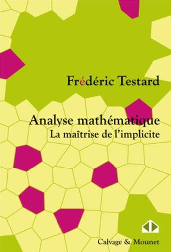 Couverture du livre « Analyse mathématique ; la maîtrise de l'implicite » de Frederic Testard aux éditions Calvage Mounet