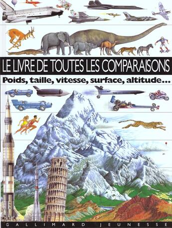 Couverture du livre « Le livre de toutes les comparaisons poids, taille, vitesse, surface, altitude - poids, taille, vites » de Ash/Bonson aux éditions Gallimard-jeunesse