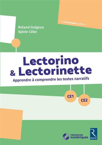 Couverture du livre « Lectorino lectorinette ce1-ce2 + cd-rom - ne » de  aux éditions Retz