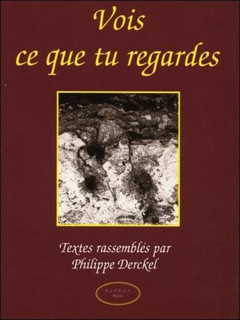 Couverture du livre « Vois ce que tu regardes » de Philippe Derckel aux éditions Altess