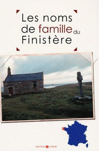 Couverture du livre « Finistere noms de famille » de  aux éditions Archives Et Culture