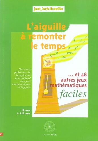 Couverture du livre « Aiguille a remonter le temps » de Coordination M Crito aux éditions Pole