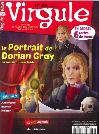 Couverture du livre « Virgule n 169 portrait de dorian gray - janvier 2019 » de  aux éditions Virgule