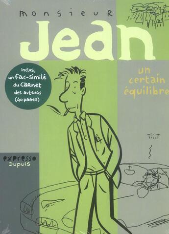 Couverture du livre « Monsieur jean Tome 7 ; un certain equilibre + coffret vide » de  aux éditions Dupuis