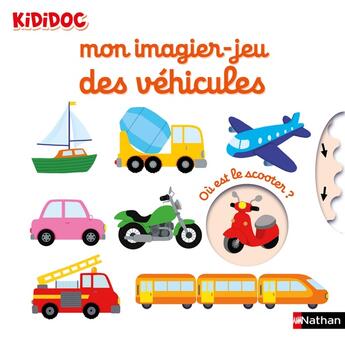 Couverture du livre « Mon imagier-jeu des vehicules » de Nathalie Choux aux éditions Nathan