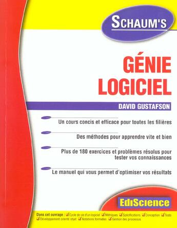 Couverture du livre « Genie Logiciel » de David Gustafson aux éditions Ediscience