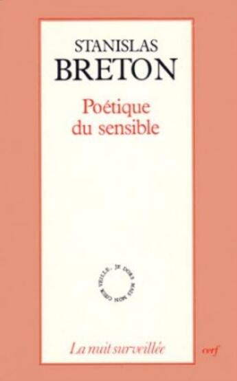 Couverture du livre « Poétique du sensible » de Stanislas Breton aux éditions Cerf